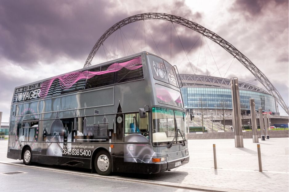 Awesome Voyager Luxury Limo Bus available in London only.